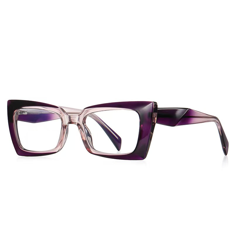 Violet Rectangle Eye Glasses