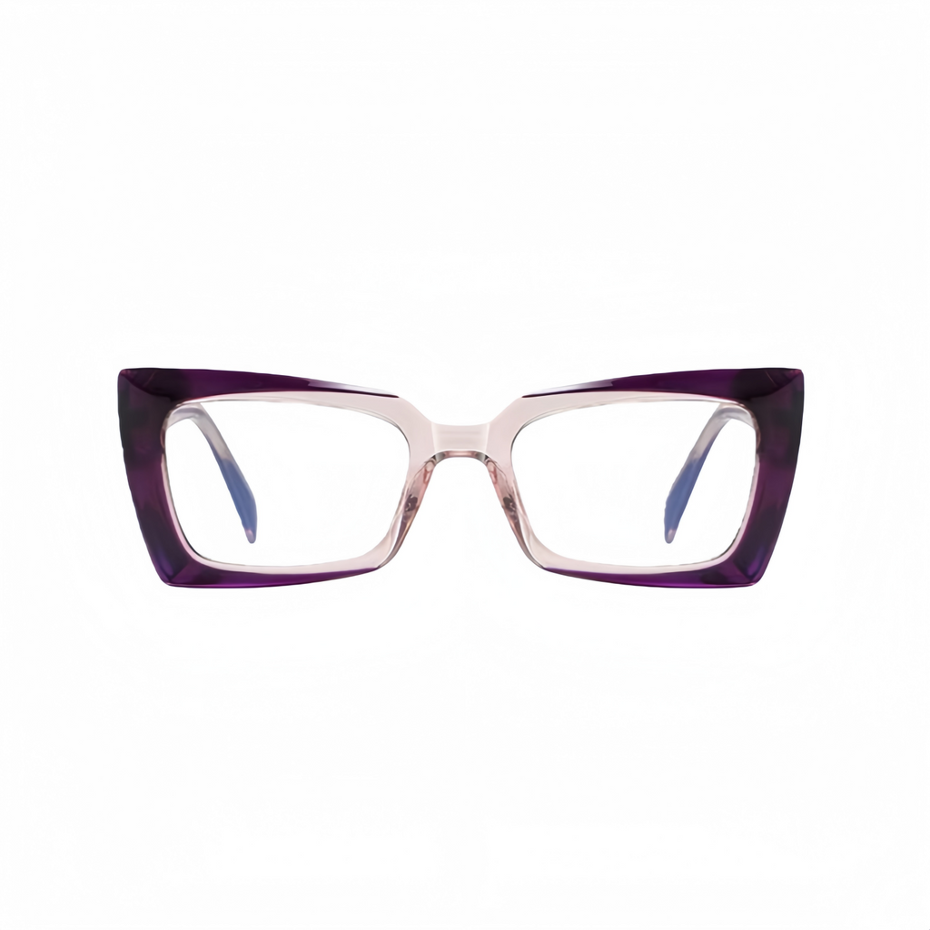 Violet Rectangle Eye Glasses